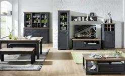 Sideboard Varese | Graphit, Asteiche (Nachbildung)