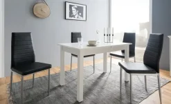 smart Ausziehbarer Esstisch in verschiedenen Größen Ben | 120x70 cm, Weiß