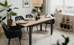 smart Ausziehbarer Esstisch in verschiedenen Größen Ben | 120x70 cm, Asteiche (Nachbildung)