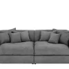 smart Big Sofa Lianea | Flachgewebe, Grau | Höffner