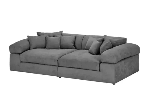 smart Big Sofa Lianea | Flachgewebe, Grau | Höffner