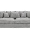 smart Big Sofa Lionore | Schwarz, Weiß, Flachgewebe