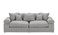 smart Big Sofa Lionore | Schwarz, Weiß, Flachgewebe