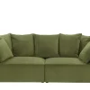 smart Big Sofa Savita | Flachgewebe, Grün | Höffner