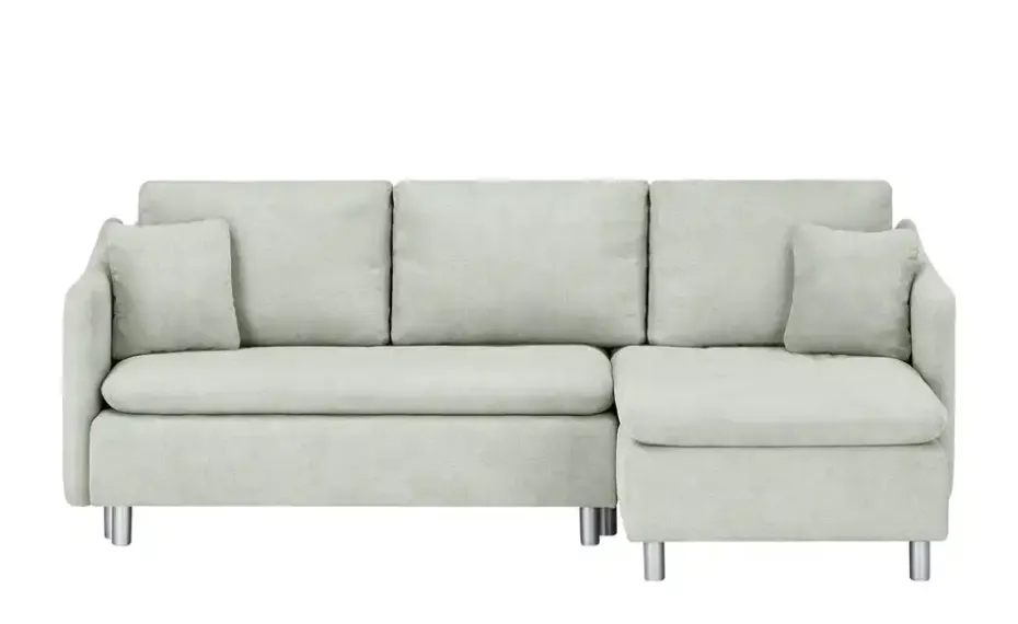 smart Ecksofa ausziehbar Bonamie | Silbergrau, rechts