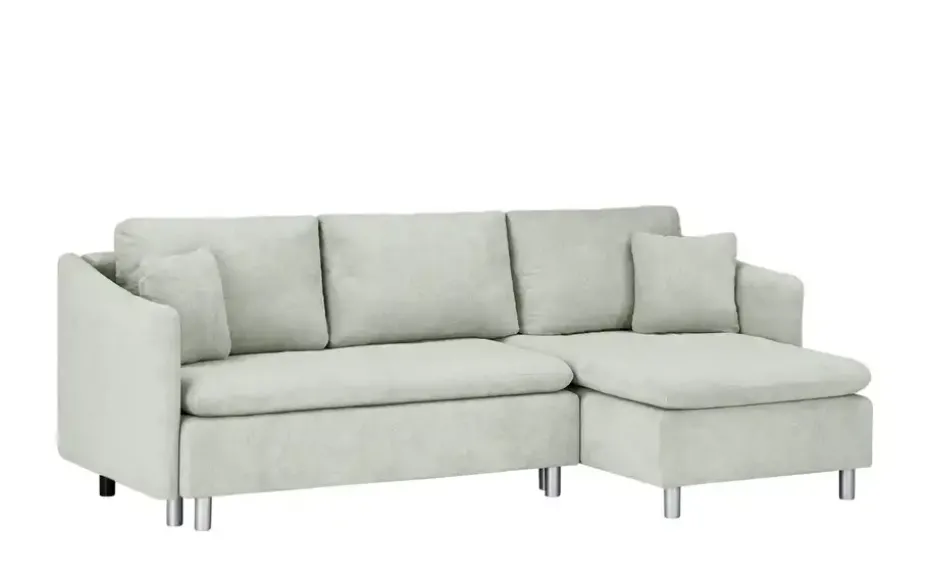 smart Ecksofa ausziehbar Bonamie | Silbergrau, rechts