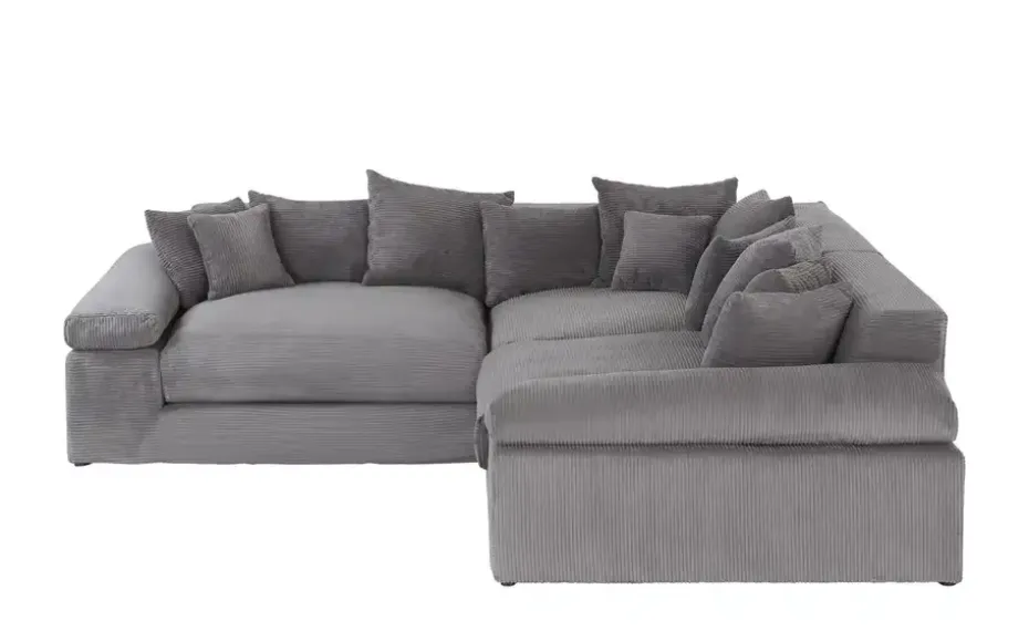smart Ecksofa Lianea | Cordstoff, Grau | Möbel Höffner
