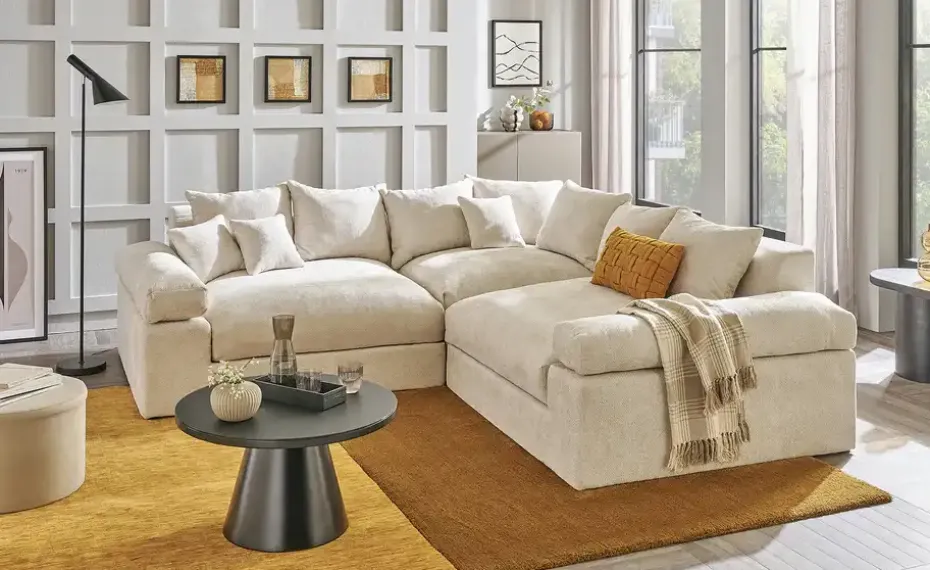 smart Ecksofa Lionore | Natur, Chenille | Möbel Höffner