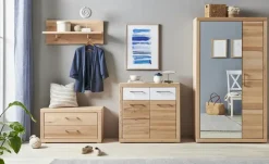 smart Garderobenbank Oslo  | Kernbuche (Nachbildung)