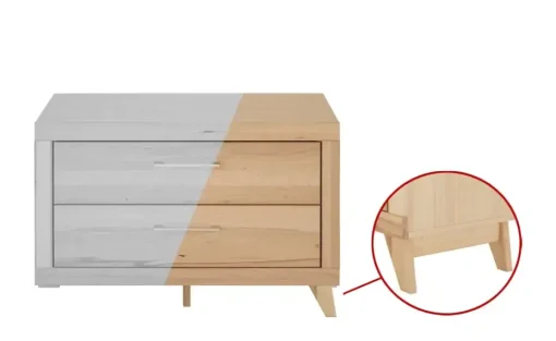 smart Garderobenbank Oslo  | Kernbuche (Nachbildung)