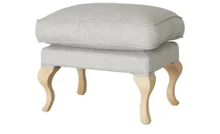 smart Hocker Charmaine | Hellgrau, Flachgewebe