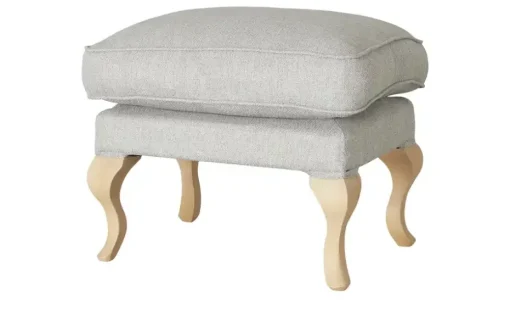 smart Hocker Charmaine | Hellgrau, Flachgewebe