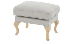 smart Hocker Charmaine | Hellgrau, Flachgewebe