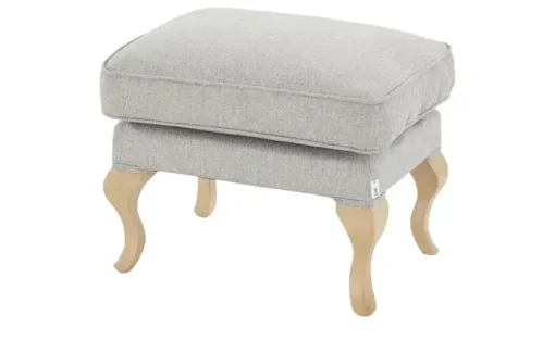 smart Hocker Charmaine | Hellgrau, Flachgewebe