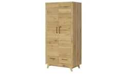smart Kleiderschrank Oslo | Wildeiche, Wildeiche (Nachbildung), Schwarz
