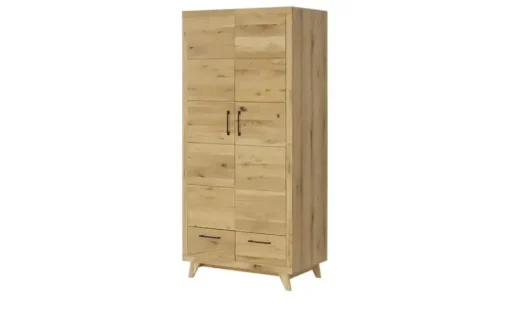 smart Kleiderschrank Oslo | Wildeiche, Wildeiche (Nachbildung), Schwarz