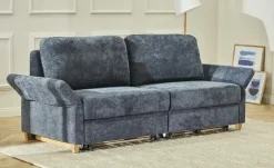 smart Schlafsofa Valencia | Denimblau, Chenille