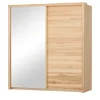 smart Schwebetürenschrank, 2-türig mit Spiegeltür Oslo | Kernbuche, Kernbuche (Nachbildung)