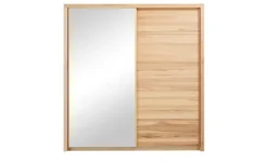 smart Schwebetürenschrank, 2-türig mit Spiegeltür Oslo | Kernbuche, Kernbuche (Nachbildung)