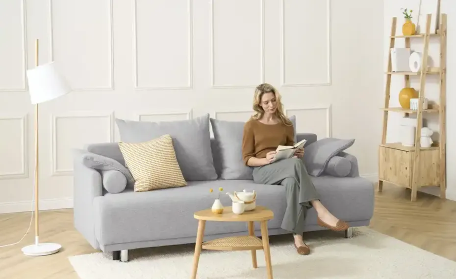 smart Sofa mit Schlaffunktion Zamira | Silbergrau