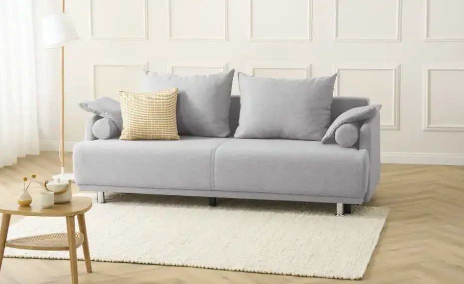 smart Sofa mit Schlaffunktion Zamira | Silbergrau