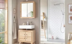 smart Spiegelschrank Oslo  | Kernbuche, Kernbuche (Nachbildung)