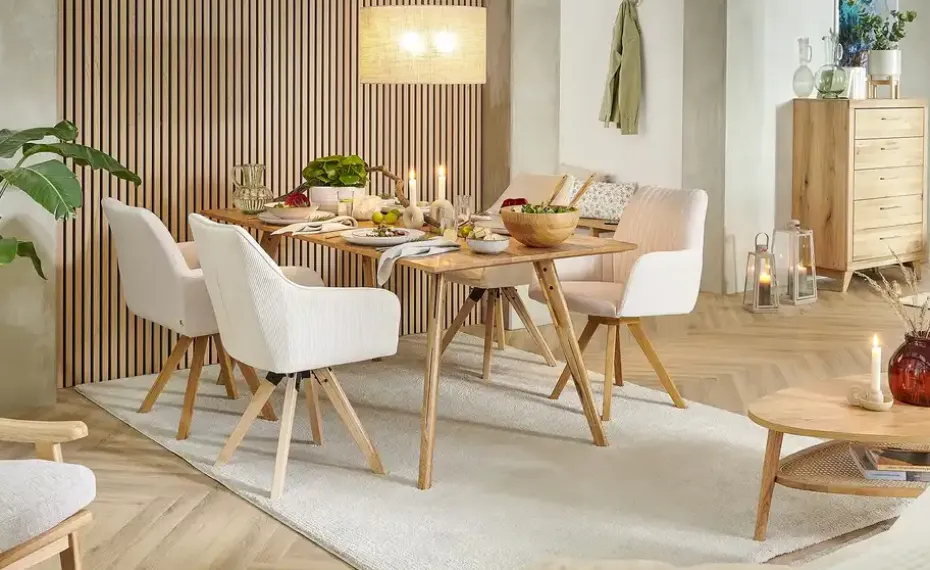 smart Velours-Armlehnstuhl drehbar Bastian | Creme