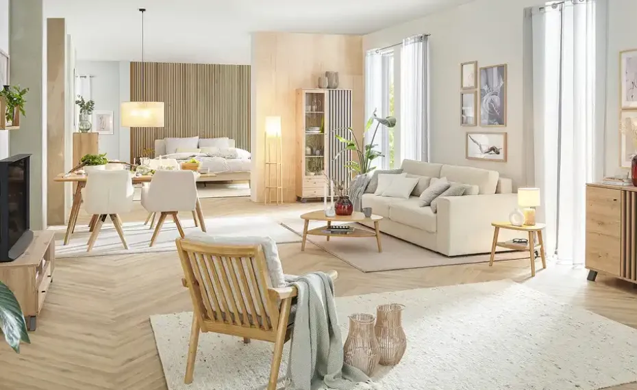 smart Velours-Armlehnstuhl drehbar Bastian | Creme