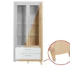smart Vitrine Oslo | Kernbuche, Kernbuche (Nachbildung), Weiß