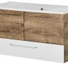 smart Waschtischunterschrank Onda | Eiche (Nachbildung), Weiß