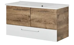 smart Waschtischunterschrank Onda | Eiche (Nachbildung), Weiß