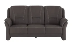 Sofa 3-sitzig aus Mikrofaser Wilma | Schokoladenbraun, ohne