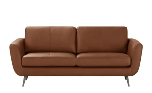 SOHO Ledersofa Smilla | 2,5, Cognacbraun | Höffner