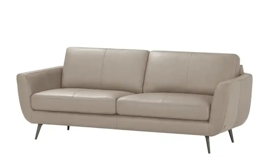 SOHO Ledersofa Smilla | 3, Taupe | Möbel Höffner