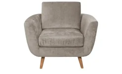 SOHO Sessel Smilla | Steingrau, Samt | Möbel Höffner