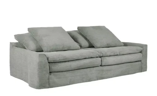 SOHO Sofa 3-sitzig Sarvika | Hellgrau, Cordstoff