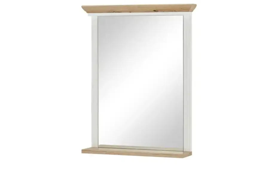 Spiegel Varese | Pinie (Nachbildung), Weiß, Asteiche (Nachbildung)