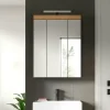 Spiegelschrank SCHLOONSEE, Breite 60cm, inkl. Beleuchtung, 3 Spiegeltüren, 9 Fächer in verschiedenen Farben erhältlich, Badmöbel, Spiegel, Badschrank, Bad Schloonsee | Eiche Artisan (Nachbildung)