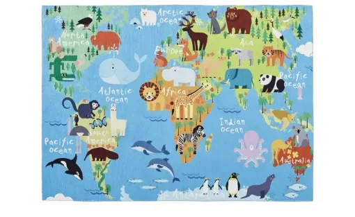 Spielteppich  WORLD MAP | 80x120 cm | Möbel Höffner