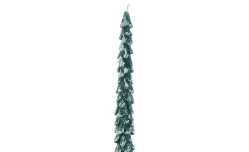 Stabkerze Tannenbaum, 2er Set | Grün, Weiß | Höffner