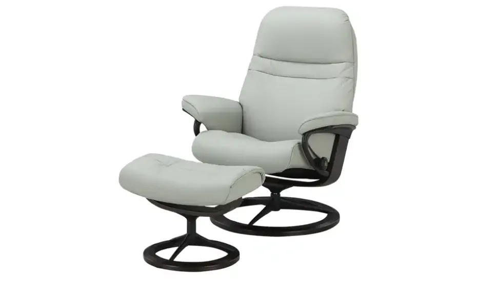 Stressless Relaxsessel mit Hocker aus Leder Signature M