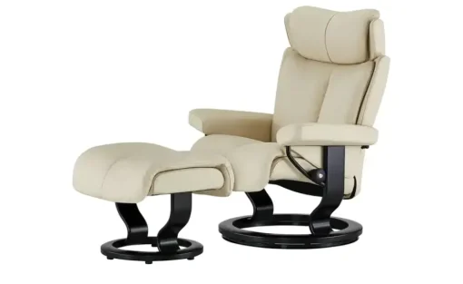 Stressless Relaxsessel mit Hocker Leder Magic M | Classic, M