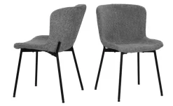 Stuhl 2er-Set | Grau, Schwarz | Möbel Höffner