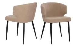 Stuhl 2er-Set | Taupe, Schwarz | Möbel Höffner