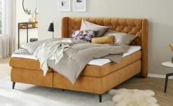 switch Boxspringbett Madison | Goldgelb, 180 cm