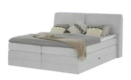 switch Boxspringbett mit Bettkasten Dilma | Hellgrau, 140 cm