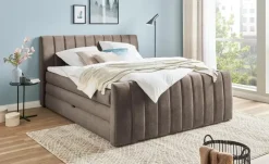 switch Boxspringbett mit Bettkasten Carina | Taupe