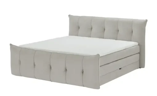 switch Boxspringbett mit Bettkasten Sofia | Grau, 140 cm