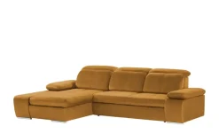 switch Ecksofa aus Mikrofaser Avilla | Senfgelb, links