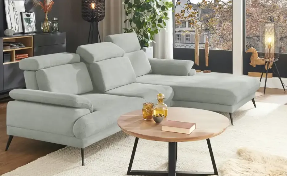 switch Ecksofa Sicilia | Silbergrau, rechts | Höffner